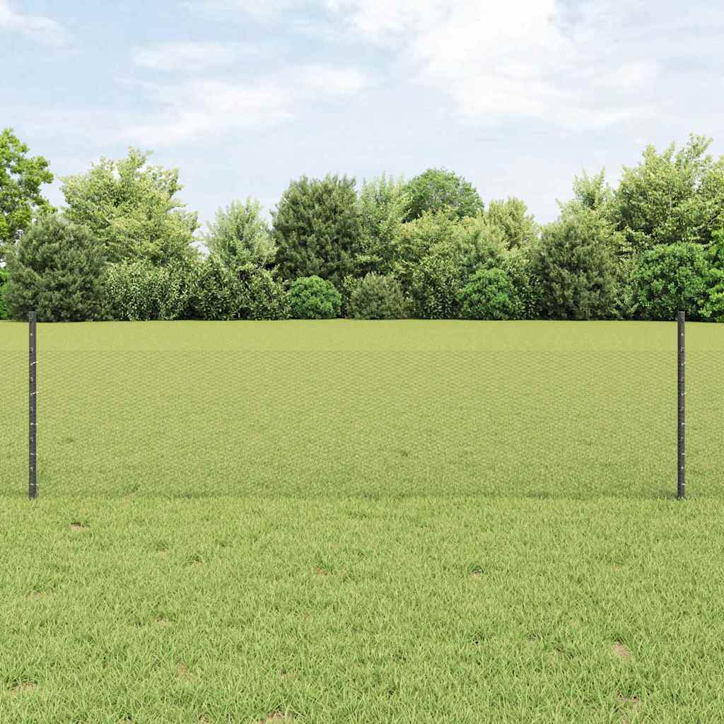 Hexagonal Fence with Post 10 x 1 m PVC-Coated Steel Mesh Grey 10 x 0.4 m – 10 x 1 m 10 x 0.5 m fence (1.3 cm width mesh)