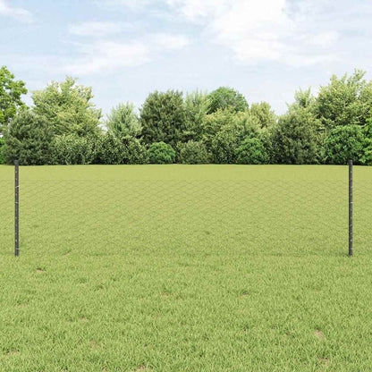 Hexagonal Fence with Post 10 x 1 m PVC-Coated Steel Mesh Grey 10 x 0.4 m – 10 x 1 m 10 x 0.5 m fence (3.6 cm width mesh)