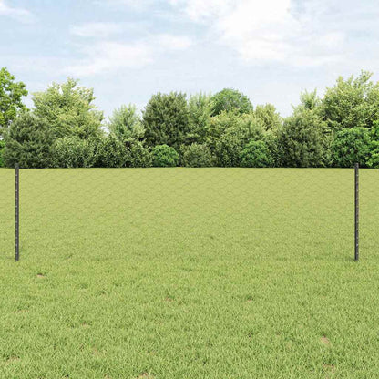 Hexagonal Fence with Post 10 x 1 m PVC-Coated Steel Mesh Grey 10 x 0.4 m – 10 x 1 m 10 x 0.6 m fence (5 cm width mesh)