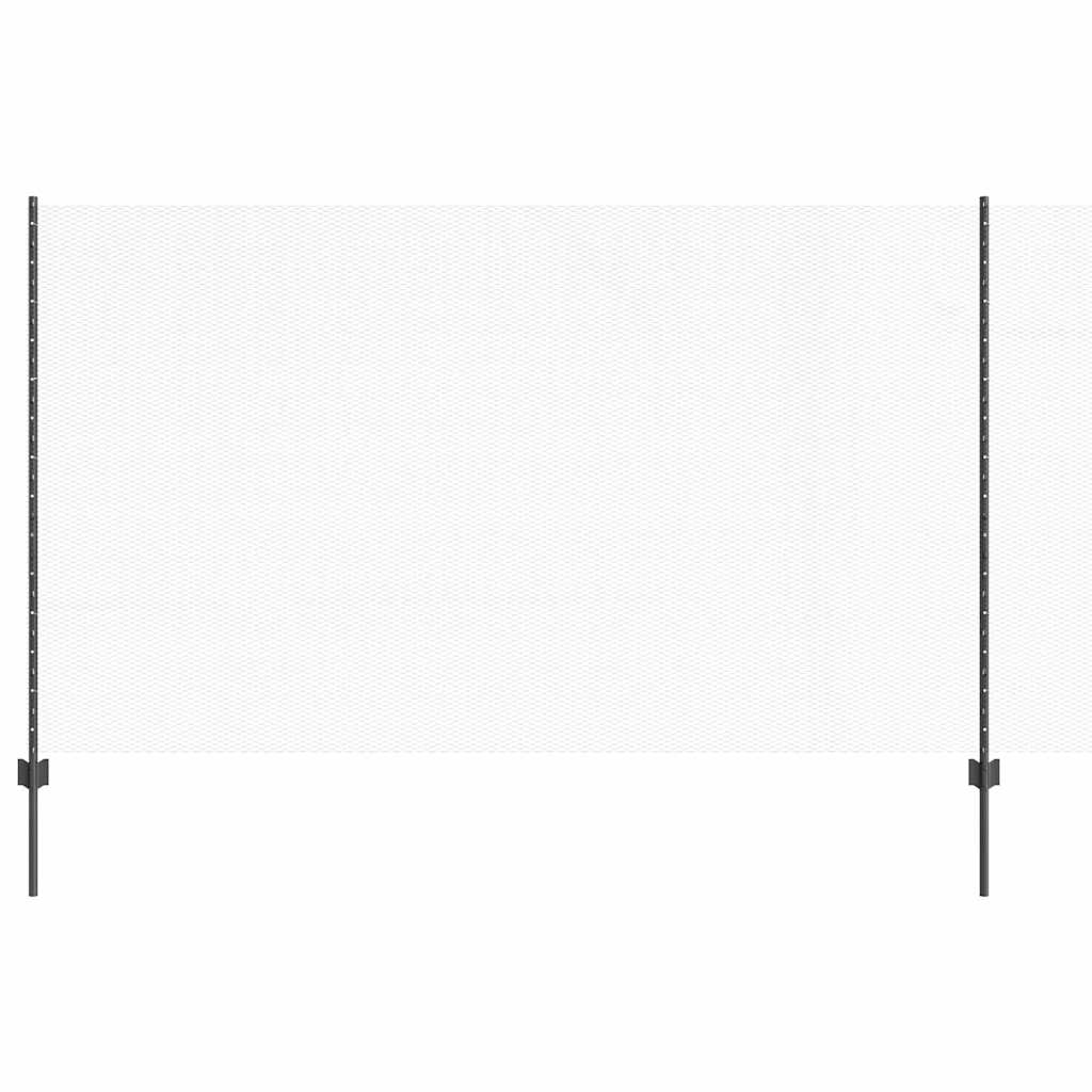 vidaXL Hexagonal Fence with Post 50 x 1.4 m PVC-Coated Steel Grey Mesh 2