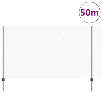 vidaXL Hexagonal Fence with Post 50 x 1.4 m PVC-Coated Steel Grey Mesh 3