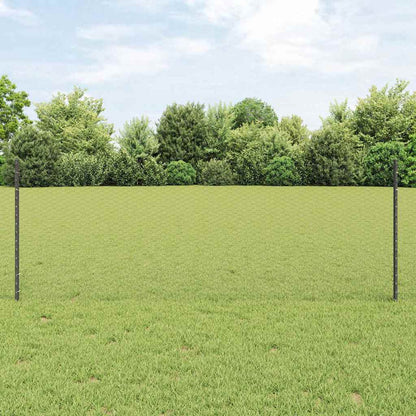 vidaXL Hexagonal Fence with Post 100 x 0.8 m PVC-Coated Steel Grey 1