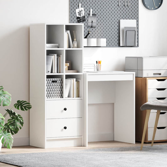 vidaXL Desk White 105.5 x 34 x 127 cm 2 pcs 1