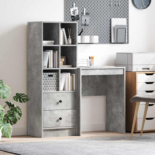 Desk 105.5 x 34 x 127 cm 2 pcs Length 40 cm Width 60 cm Concrete grey