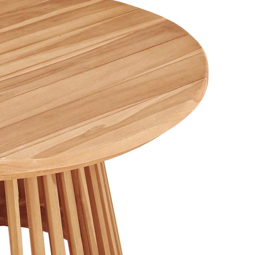 Side Table Brown 70 x 70 x 75 cm Solid Teak Wood Ø70 x 40 cm