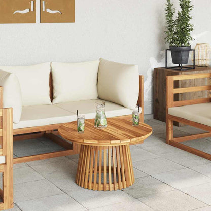 Side Table Brown 70 x 70 x 75 cm Solid Teak Wood Ø70 x 40 cm