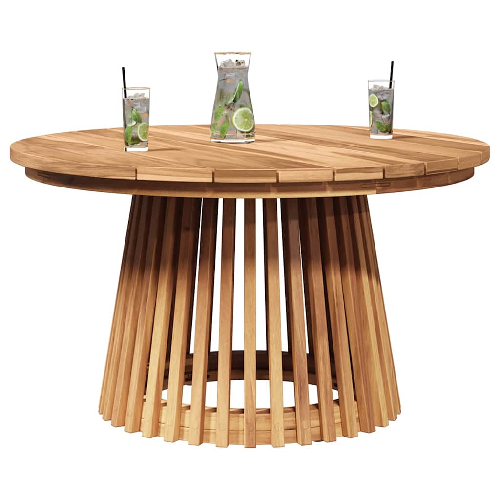 Side Table Brown 70 x 70 x 75 cm Solid Teak Wood Ø70 x 40 cm