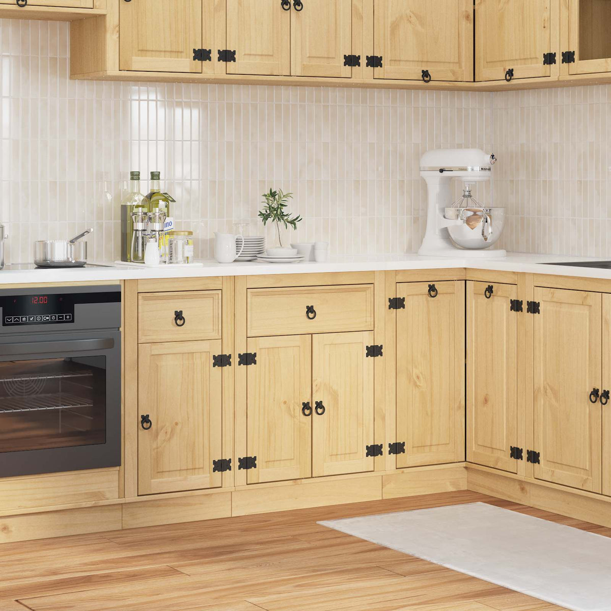vidaXL Cabinet SKI Honey Brown 80 x 46 x 81 cm Solid Pine Wood