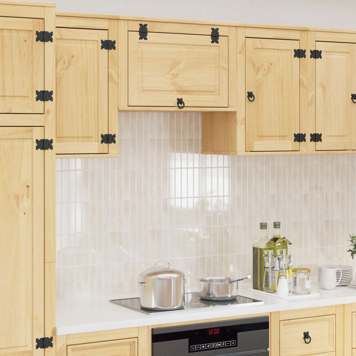 vidaXL Cabinet SKI Honey Brown 80 x 46 x 81 cm Solid Pine Wood