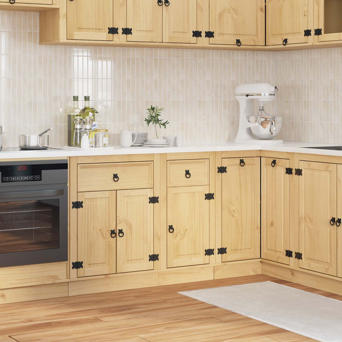 vidaXL Cabinet SKI Honey Brown 80 x 46 x 81 cm Solid Pine Wood