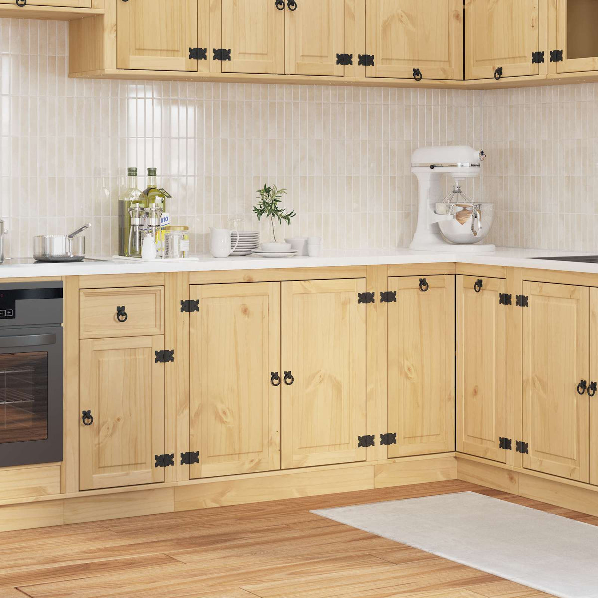 vidaXL Cabinet SKI Honey Brown 80 x 46 x 81 cm Solid Pine Wood