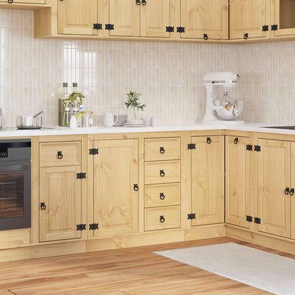 vidaXL Cabinet SKI Honey Brown 80 x 46 x 81 cm Solid Pine Wood