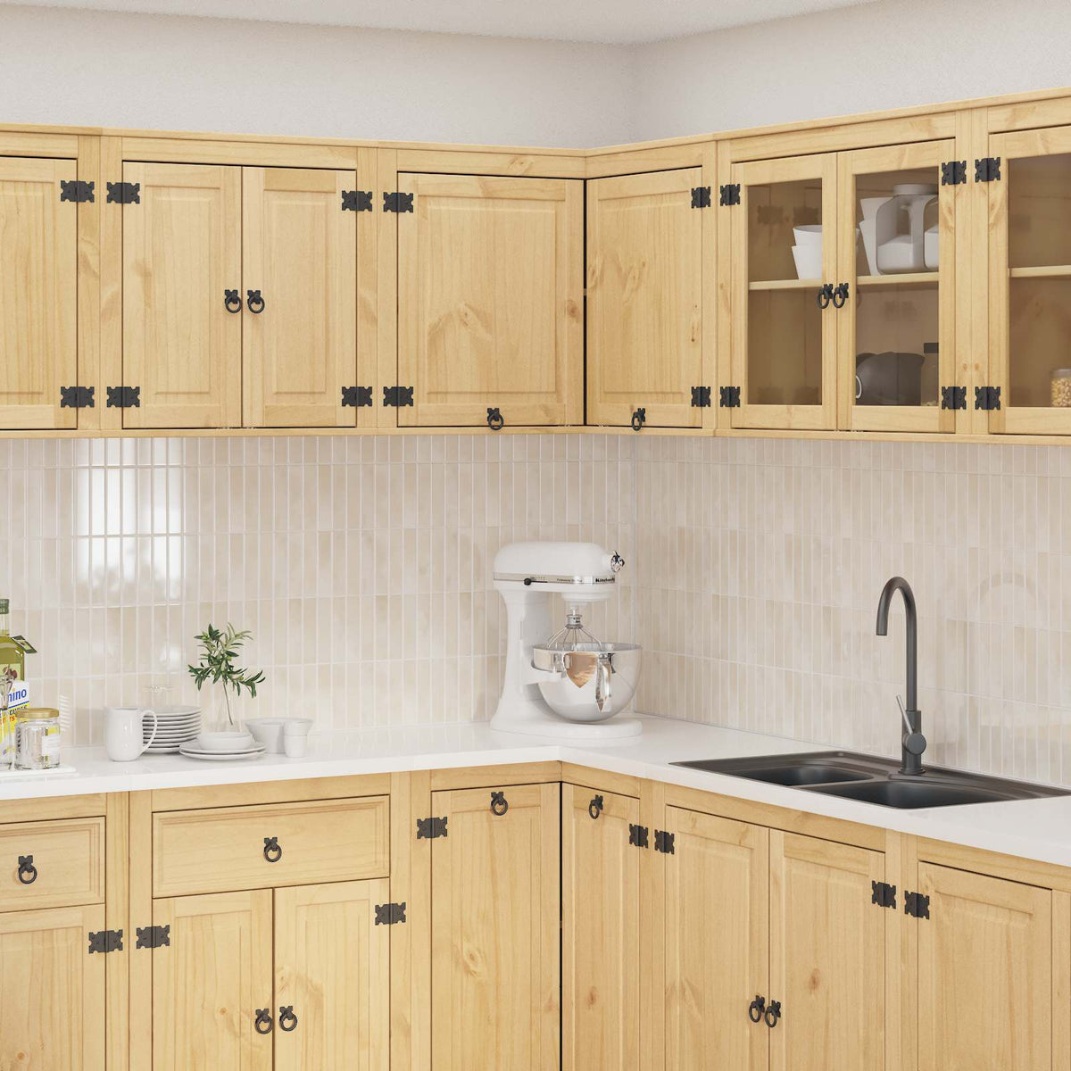 vidaXL Cabinet SKI Honey Brown 80 x 46 x 81 cm Solid Pine Wood
