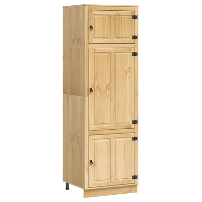 vidaXL Cabinet SKI Honey Brown 66 x 58 x 207 cm Solid Pine Wood 2