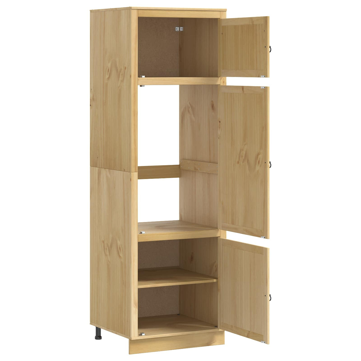vidaXL Cabinet SKI Honey Brown 66 x 58 x 207 cm Solid Pine Wood 5