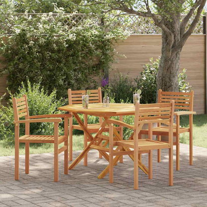 vidaXL Chair 4 pcs Brown Solid Teak Wood 1