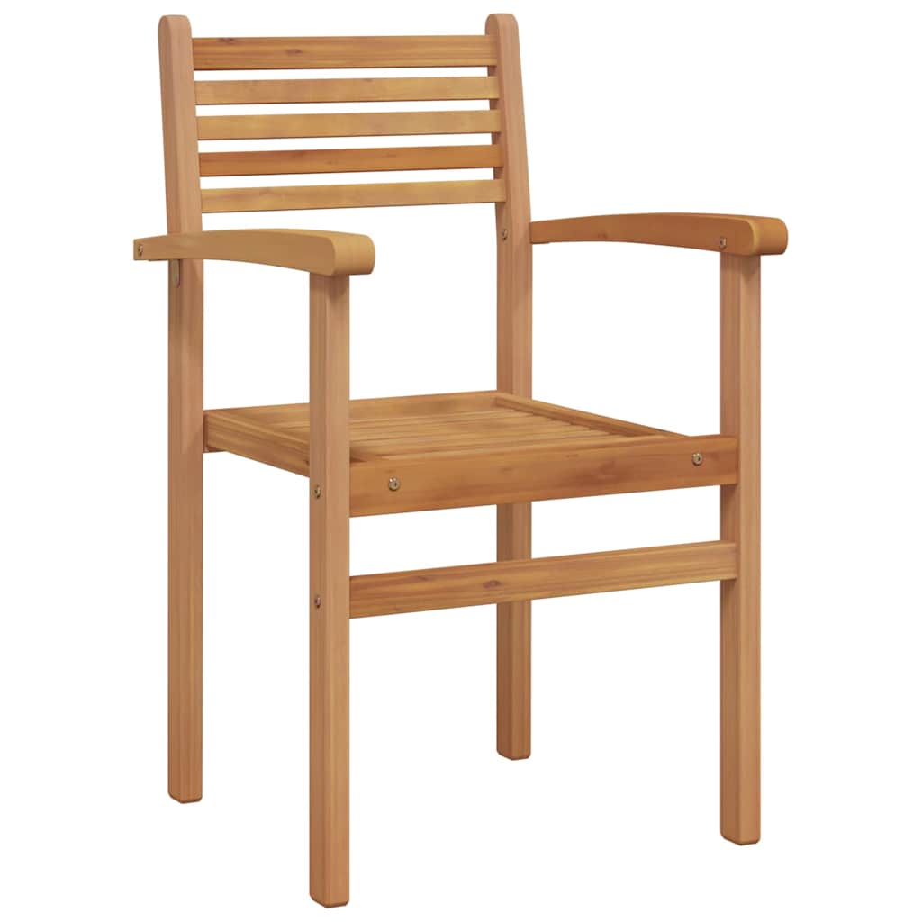 vidaXL Chair 4 pcs Brown Solid Teak Wood 4