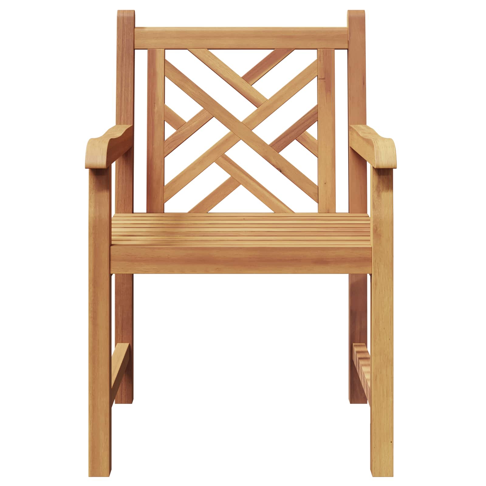 vidaXL Garden Chair 2 pcs Solid Teak Wood 4