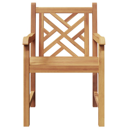 vidaXL Garden Chair 2 pcs Solid Teak Wood 4