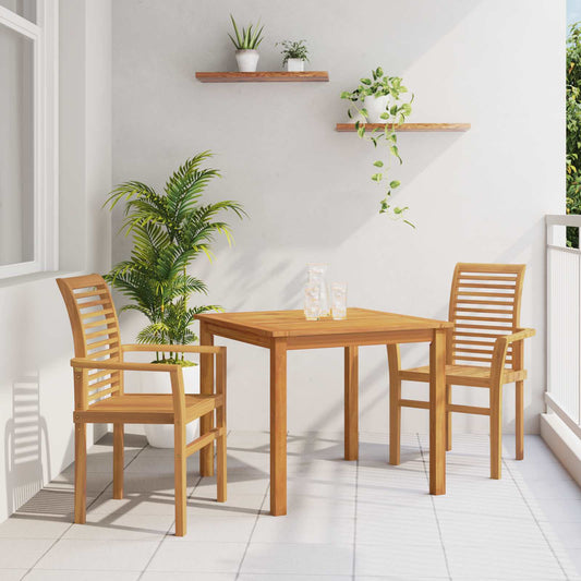Stacking Dining Chairs Solid Teak 2