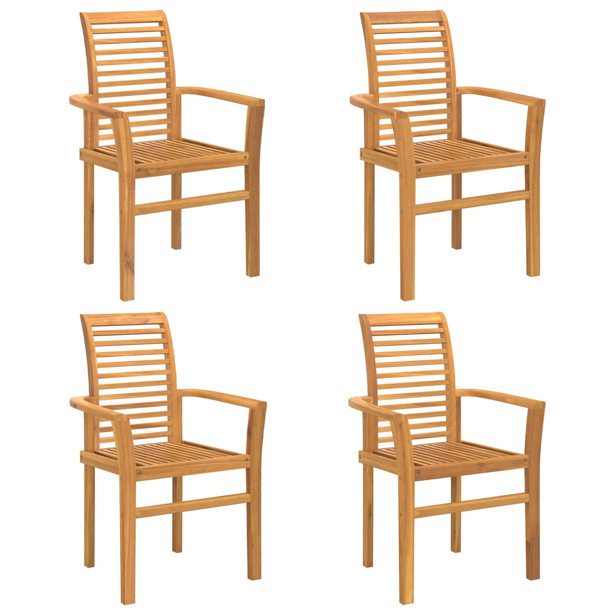 Stacking Dining Chairs Solid Teak 4