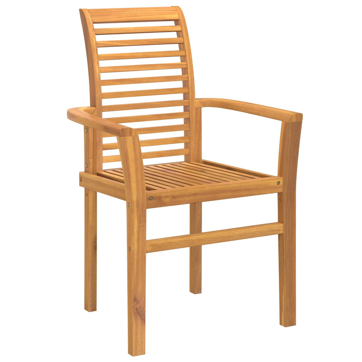 vidaXL Dining Chair 4 pcs Solid Teak Wood Brown 62 x 55 x 94 cm 4