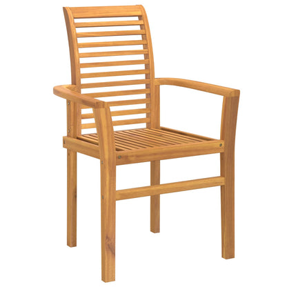 vidaXL Dining Chair 4 pcs Solid Teak Wood Brown 62 x 55 x 94 cm 4