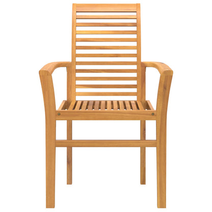 vidaXL Dining Chair 4 pcs Solid Teak Wood Brown 62 x 55 x 94 cm 5