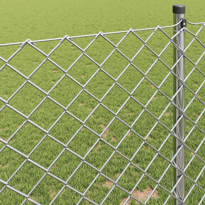 Chain Link Fence Galvanised steel mesh Size 60 x 60 mm Silver 10 m 1.4 m