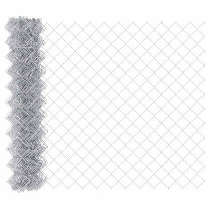 Chain Link Fence Galvanised steel mesh Size 60 x 60 mm Silver 10 m 1.4 m