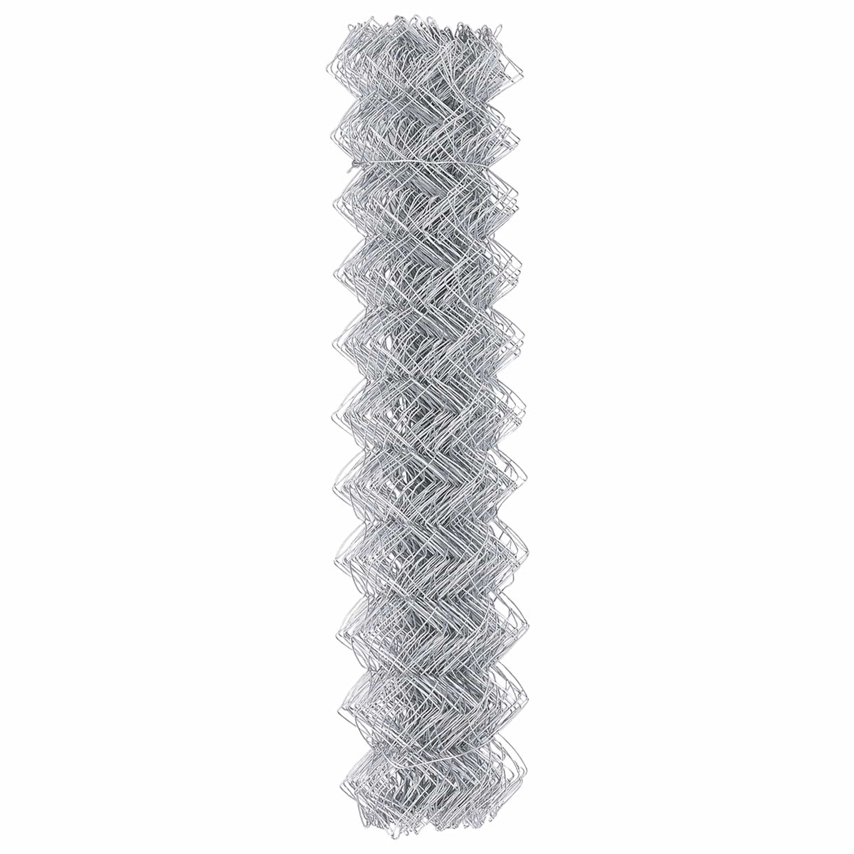 Chain Link Fence Galvanised steel mesh Size 60 x 60 mm Silver 10 m 1.4 m