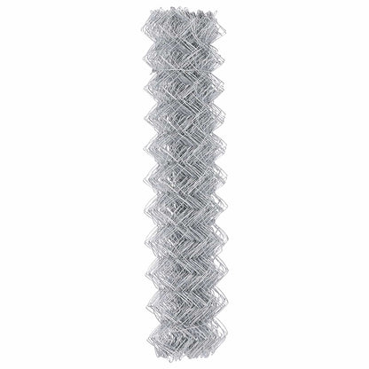 Chain Link Fence Galvanised steel mesh Size 60 x 60 mm Silver 10 m 1.4 m