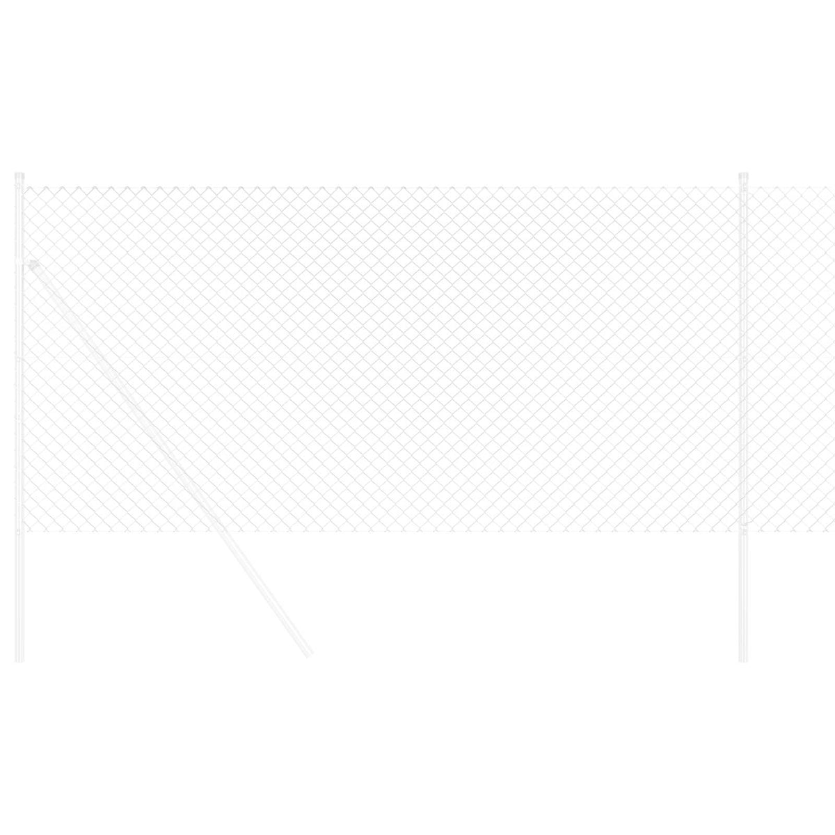 Chain Link Fence Galvanised steel mesh Size 60 x 60 mm Silver 10 m 1.4 m