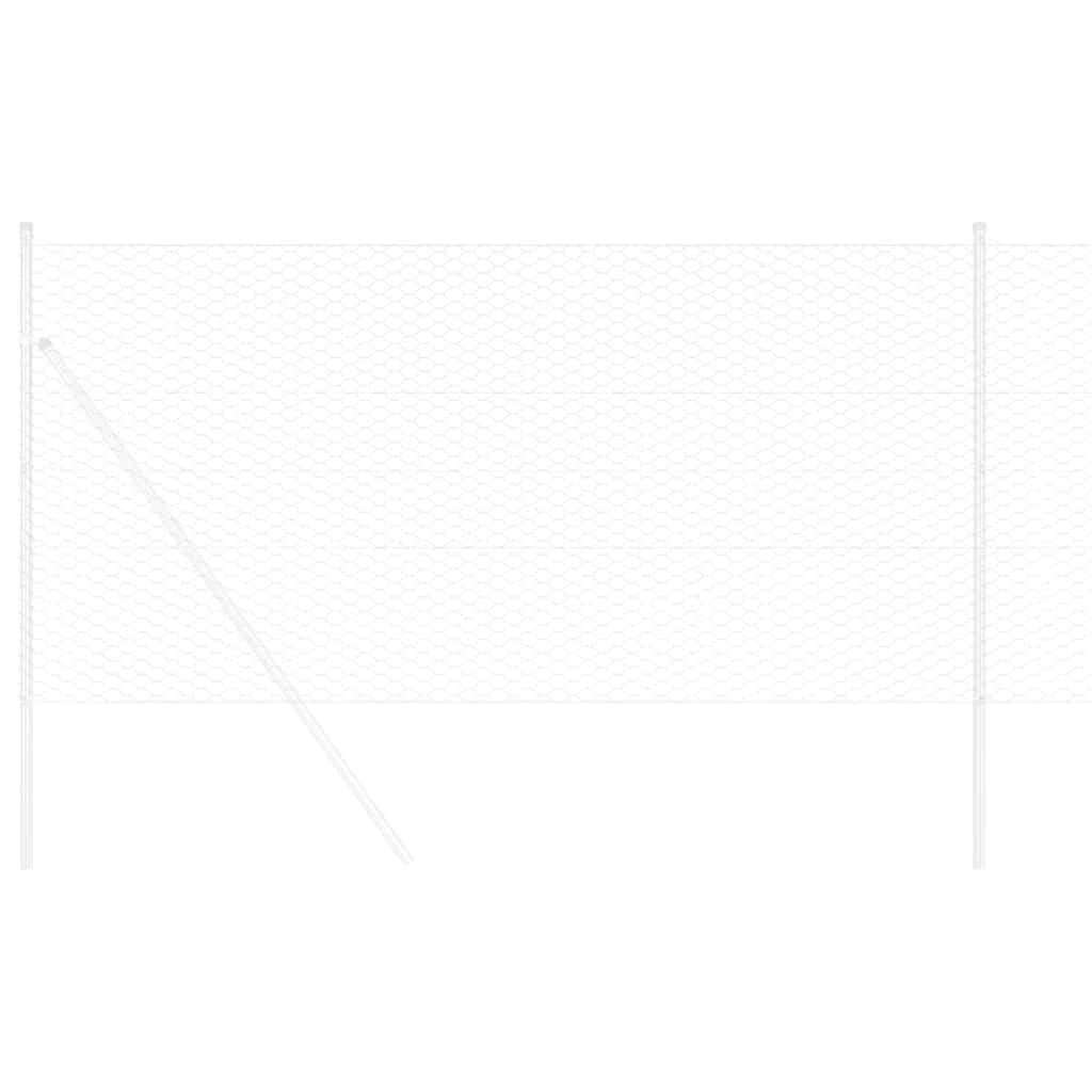 Hexagon Fence 1 x 50 m Silver Galvanised Steel mesh Size 36 mm 1.4 m