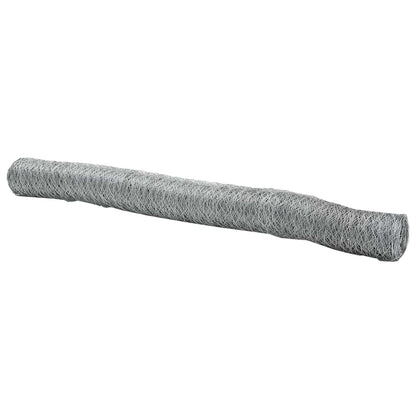 Hexagon Fence 1 x 100 m Silver Galvanised Steel mesh Size 36 mm 1.4 m