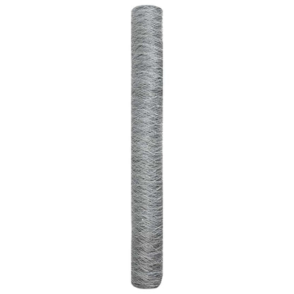 Hexagon Fence 1 x 100 m Silver Galvanised Steel mesh Size 36 mm 1.4 m