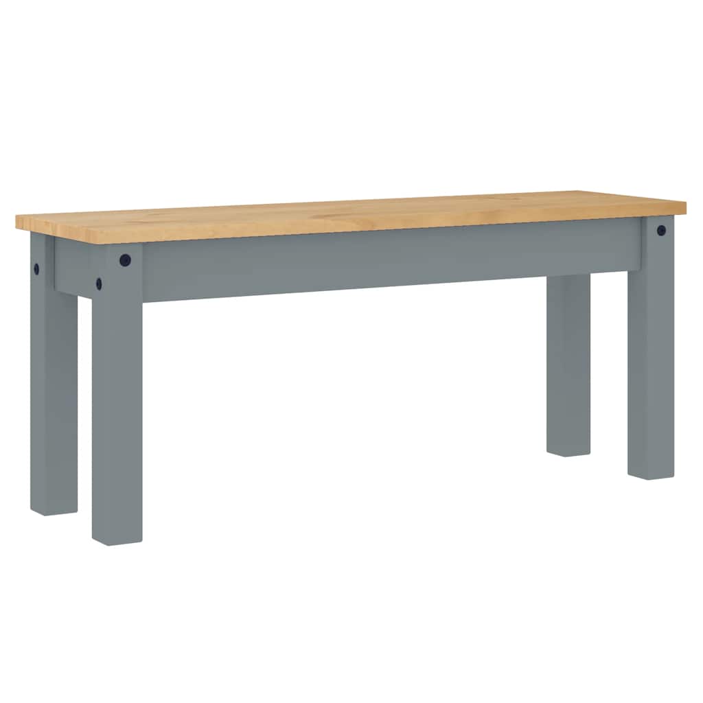 vidaXL 3 Piece Dining Set "PANAMA" Grey Solid Wood Pine 5