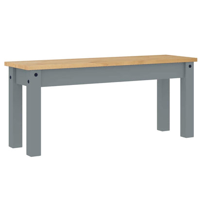 vidaXL 3 Piece Dining Set "PANAMA" Grey Solid Wood Pine 5