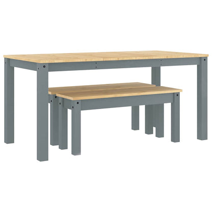 3 Piece Dining Set "PANAMA" Solid Wood Pine 160 cm 2x bench