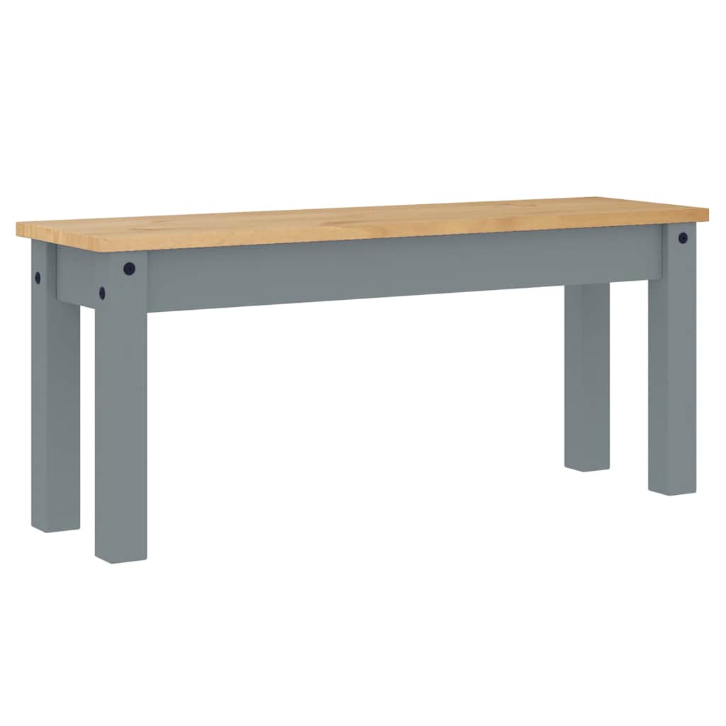 vidaXL 3 Piece Dining Set "PANAMA" Grey Solid Wood Pine 4
