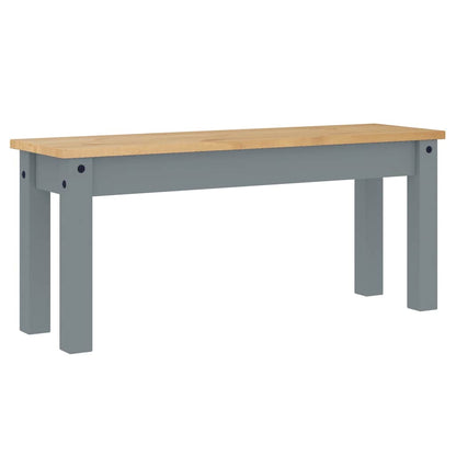 vidaXL 3 Piece Dining Set "PANAMA" Grey Solid Wood Pine 4