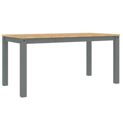 vidaXL 3 Piece Dining Set "PANAMA" Grey Solid Wood Pine 5