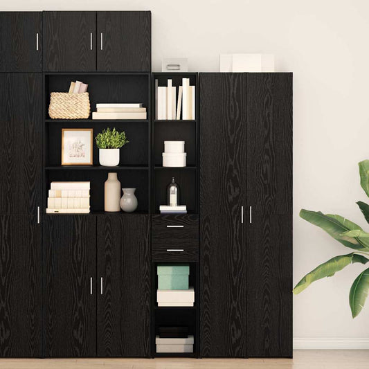 Highboard 30x42.5x185 cm Engineered Wood Black oak