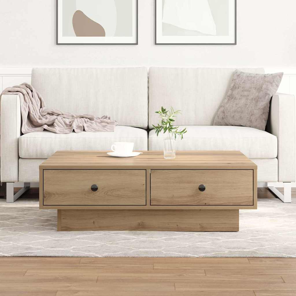 Coffee Table Engineered Wood Width 90 cm Artisan oak 28 cm 90 cm