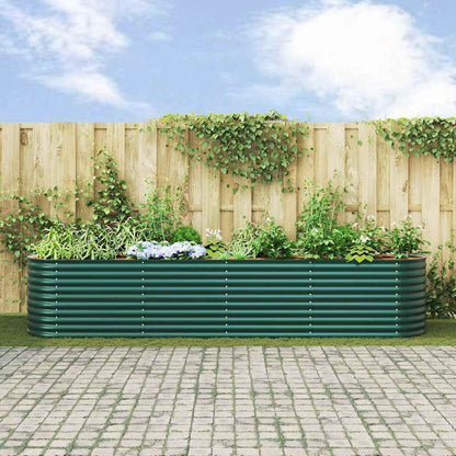 vidaXL Raised Bed Green 400 x 80 x 81 cm Steel 4