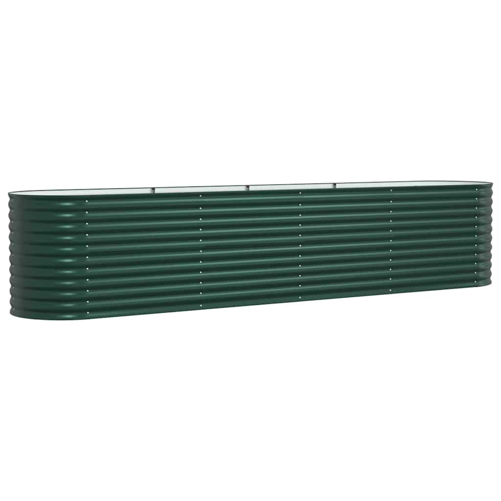 vidaXL Raised Bed Green 400 x 80 x 81 cm Steel 5