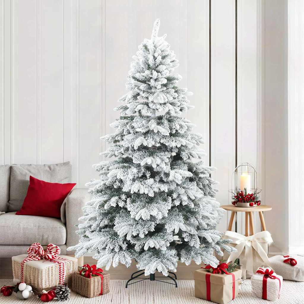 Artificial Hinged Christmas Tree PVC and PE 210 cm