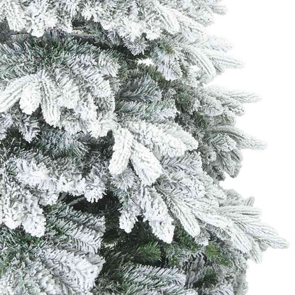 vidaXL Artificial Hinged Christmas Tree Snow Flocked White 240 cm 5
