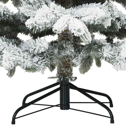 vidaXL Artificial Hinged Christmas Tree Snow Flocked White 240 cm 6
