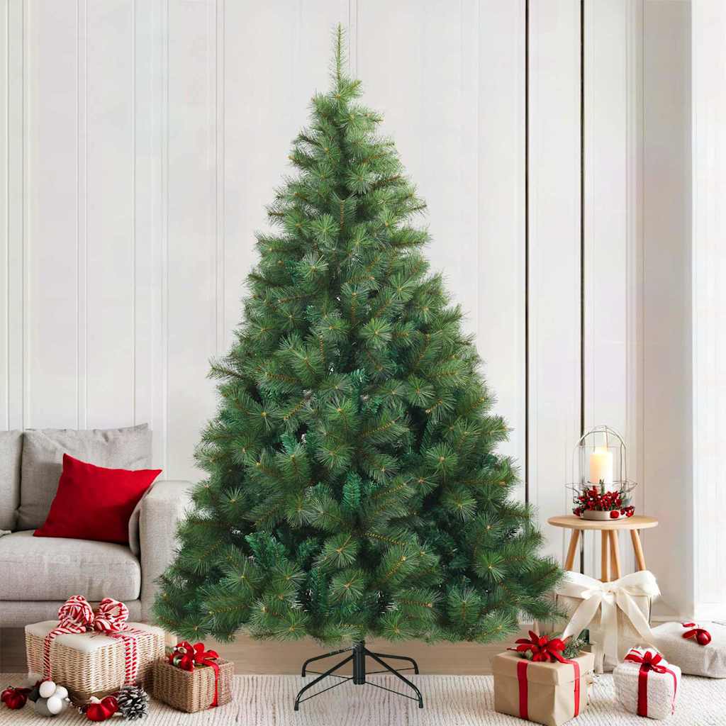 Artificial Hinged Christmas Tree PVC Green 210 cm